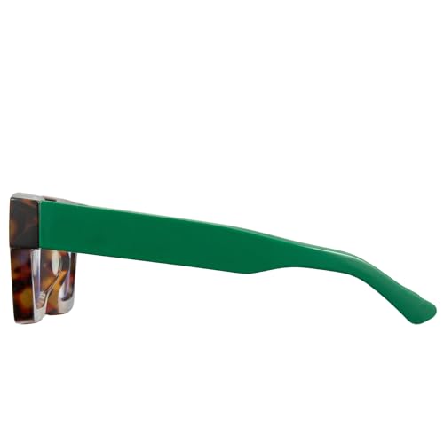 Image of Cyxus 99% Oversized Blue Light Blocking Glasses Women Men Chunky Rectangle Chic Preppy Frame Computer 8143