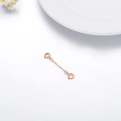Image of 10k 14k Real Gold 1 inch /1.5 inch /2 inch /2.5 inch /3 inch /4 inch /5 inch Necklace Extender, Necklace Bracelet Extender Chain, Durable Gold Extender Chain, Adjustable Extension Chain for Necklace Bracelet Anklet