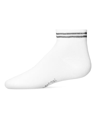 MeMoi Girls' Ziggy Double Ring Cotton Blend Anklet Sock