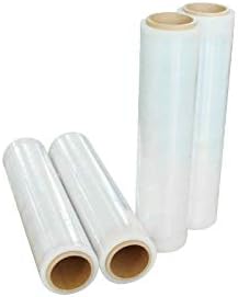 9Cube 12 Clear Pallet Stretch Wrap Cling Film, Thick Waterproof Shrink Plastic Packaging for Removal Industrial Warehouse, Durable Self-Adhering Packing Moving Heavy-Duty House Furniture Use