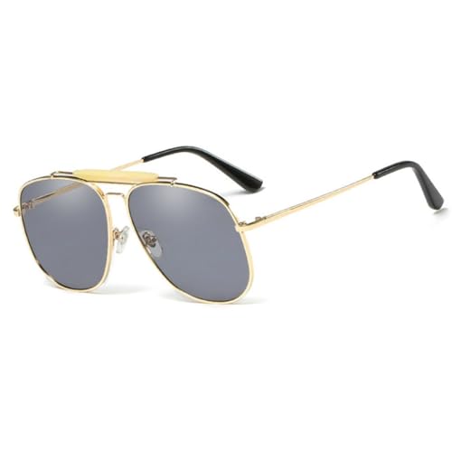 Freckles Mark Unique Retro Sunglasses for Womens Mens Double Bridge Aviator Sunglasses