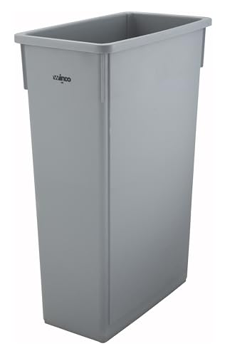 Winco PTC-23SG Slender Trash Can, 23-Gallon, Gray,Medium