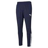 Puma Men's TeamLIGA Training Pants, Peacoat White, Small