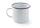 Emaille-Tasse Hendi mit Henkel und blauem Rand, 0,52L
