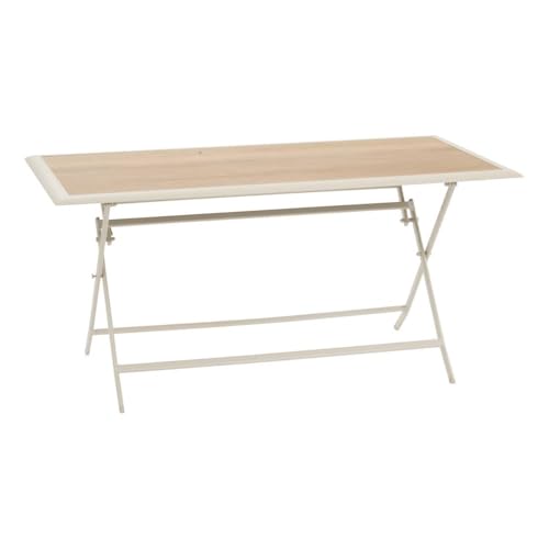 Hespéride - Table de Jardin 6 Places Azua Pliable Beige 150x80cm