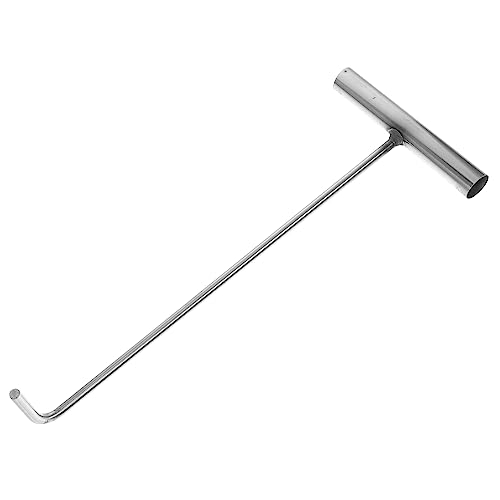 SOLUSTRE Stainless Steel t Handle Hook Manhole Cover Opener for Easy Lifting and Lifter Tool