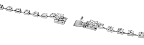 Badgley Mischka Women's Necklace - Crystal Cluster Design Chunky Elegant Statement Bib Flower Collar Necklace Costume Jewelry, White #TOP3