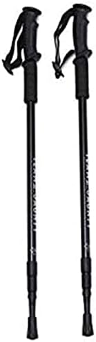 1 Pair Outdoor Travel Telescopic Trekking Pole Set Adjustable Shock Absorption Adjust 3 Sections Safety Climbing Hiking Pole Easy to Carry.