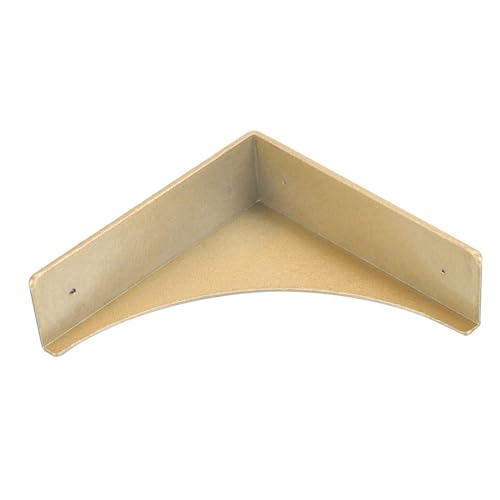 Image of uxcell Corner Protectors, 4Pcs 2.56 inch - Metal Corner Protector, Vintage Decorative Corner Brackets with Screws, Edge Guards for Furniture Box Table (Gold)