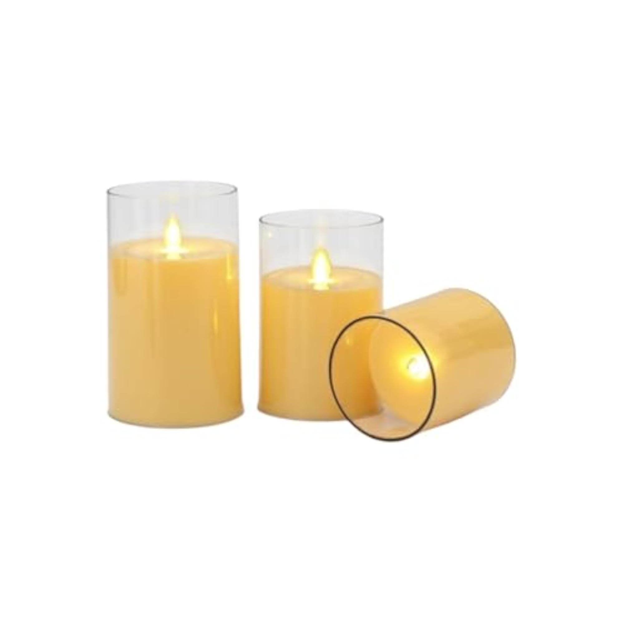 LED Flameless Candle, Acrylic Pillar, Decorative Table Lamp