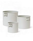 Photo Gallery livlig - set di 3 vasi da fiori, 25 cm, 31 cm e 40 cm, grandi per esterni e interni, vasi zincati Photo Gallery livlig - set di 3 vasi da fiori, 25 cm, 31 cm e 40 cm, grandi per esterni e interni, vasi zincati