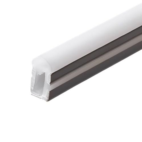 JANDEI - Profilé Flexible en Silicone de 3 Mètres pour Rubans LED jusqu'à 10 mm Large. Diffusion Lumineuse Sphérique, Émission Latérale 10 mm x 17 mm - IP67 pour l'Extérieur (Profilé de 3 Mètres)