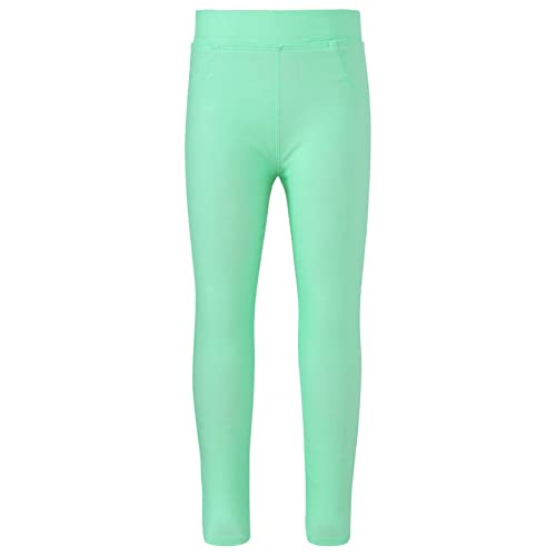Kids Girls Elastic Waist Super Skinny Jeans Solid Color Slim Fit Casual Legging Pants Footless Trousers