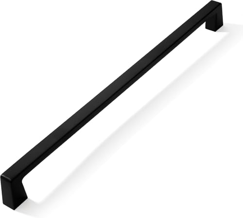 khtumeware 1 Pack Appliance Pull 18 Inch Matte Black Cabinet Pulls Drawer Handles Modern Dresser Drawer Hardware Zinc Alloy Pulls for Kitchen
