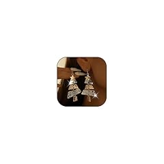 B2- dainty christmas tree earrings