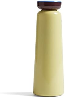 HAY 507383 Drinking Bottle with Lid Stainless Steel and Plastic in Light Yellow 0.35 Litres Dimensions: 7 cm x 20 cm