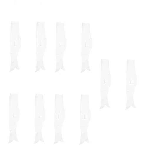 PAMINGONO 10piezas Carp Windsock De Blanca para Decoración De Jardín para Colgante para Interior y Exterior Decoración De y