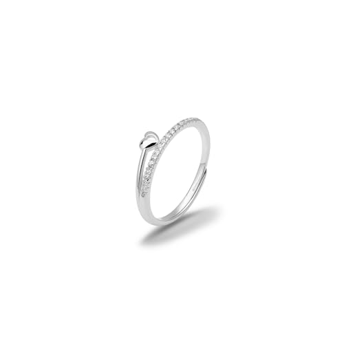 Image of PALMONAS Mini Heart Regal Glow 925 Sterling Silver Ring | Gifts For Girlfriend | Gift For Women & Girls
