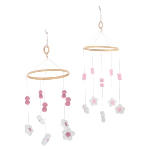 Mobile à pompons pour lit bébé et décoration de chambre d'enfant
