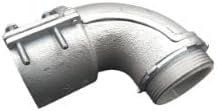 COREX 2 1/2" Flex 90-degree Connector, Squeeze-Type, Malleable Iron, Non-Insulated Throat