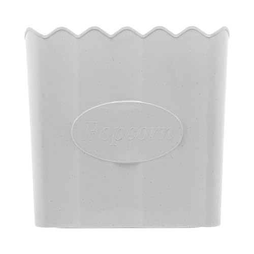 LYOR Balde de Pipoca de Bambu e PP Branco 16cm x 16cm