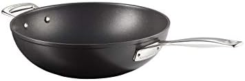 Le Creuset 51104300010202 TNS 30x9cm StirFrying Pan w/Helper Handle, Aluminium & Toughened Non-Stick Glass Lid, 30 cm, Transparent, 962008300