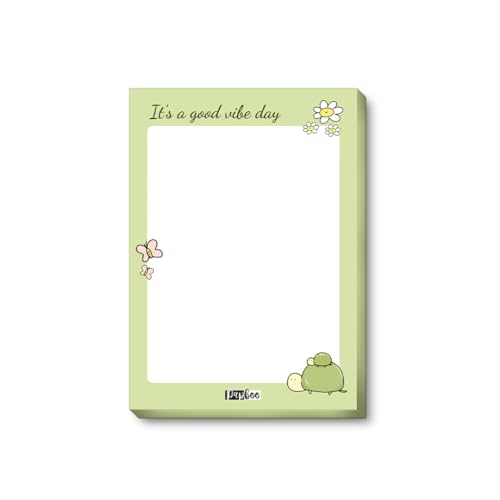 Image of PAPBOO Easy to carry Cute A6 Size Tear-off Notepads,90 Sheets,100 GSM, Gift(Good Vibes Day)