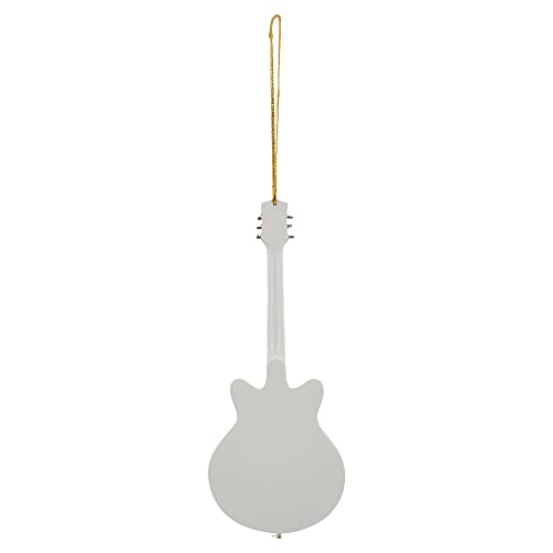 Broadway Gifts 5.5" White Wood Hollow Boby Electric Guitar Ornament Decoration #TOP3