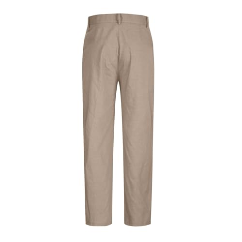 Linen Pants for Men Casual Dress Loose Pants Summer Beach Long Linen Trousers with Pocket Breathble Long Dress Pant4