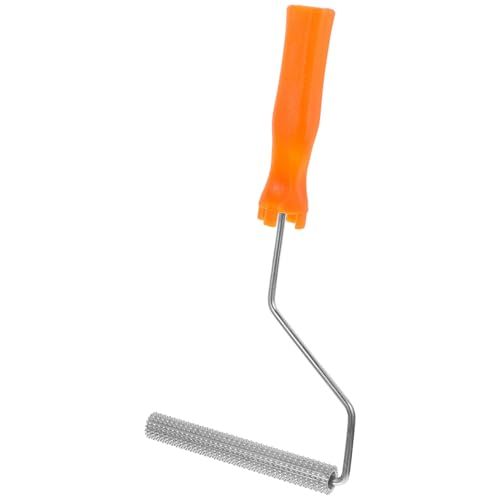 Generic Defoaming Brush Nail Roller with Easy-to-Hold Handle and Smooth Cylindrical Surface for Epoxy Floor Paint Construction, Aluminium and Plastic Material, Random Style