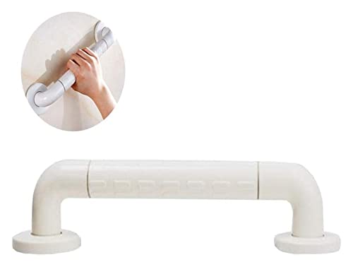 Poignée de douche 38cm en acier inoxydable blanc pour WC et seniors