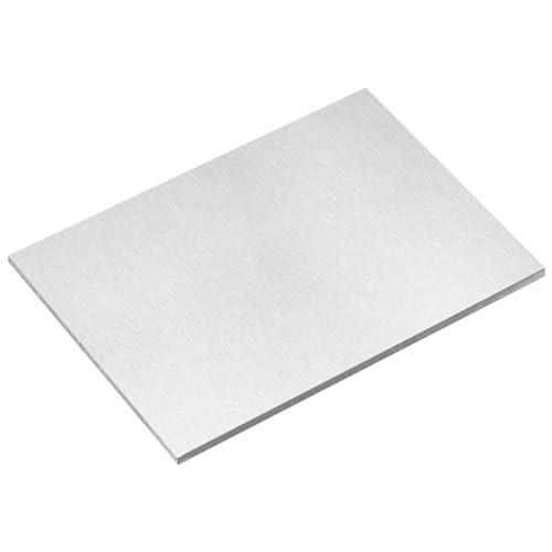 sourcing map Hoja de aluminio 6061, placa de aluminio rectangular de 305 mm x 200 mm, 4 mm de grosor, material de metal plano para soldadura industrial