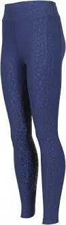 Shires Leopard Print Non-Stop Tights - Young Rider (as1, Alpha, 7_Years, 8_Years, Ink)