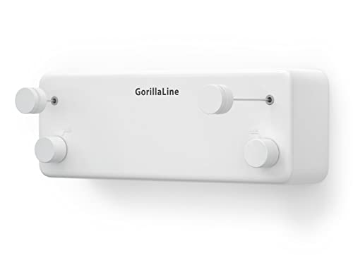 GorillaLine- Retractable Washing Line, Clothes Lines for Outside Extendable Washing Line Rope 4.2m, Indoor and Outdoor Clothes Line