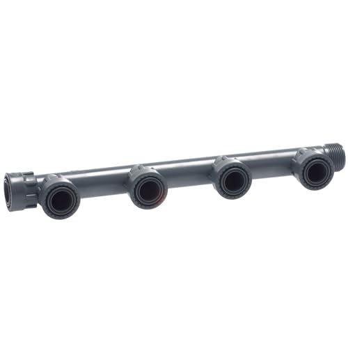 Rain Collecteur pour électrovanne PVC Pression - 4 Voies F1 de Nourrice arrosage