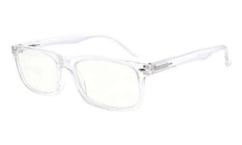 Eyekepper Computer Glasses Blue Light Filter Eyeglasses Blue Glare Blocking Men Women, Transparent