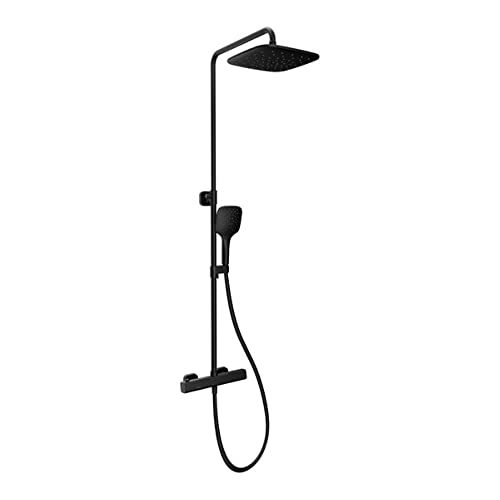 RAVAK | DUAL-DUSCHSYSTEME | DUSCHSÄULE MIT THERMOSTAT-DUSCHARMATUR UND DUSCH-SET 10° Free | TD F 091 (Schwarz) Cover