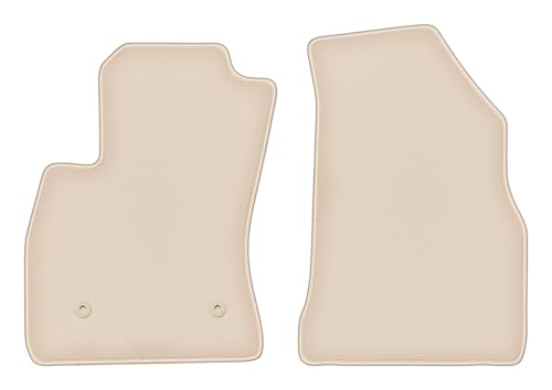 Tapis de sol avant RAM ProMaster en velours beige Fortuna pour trajets quotidiens