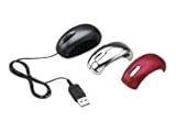  Fellowes 98902 Micro-Mini Optical-Mouse-USB 3 Faceplates-ezpoint Softwre-Travel