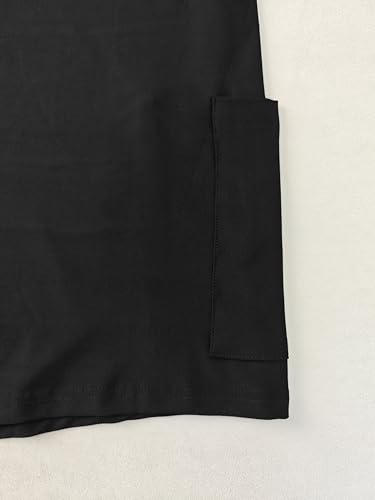 Image of Women's Play Dress, Short Sleeve Mini Skirt with Pockets, Black, Size XL