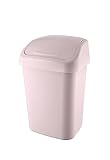 proff Poubelle de cuisine 12L avec couvercle pivotant, à charnière ou pivotant, poubelle en plastique pour cuisine, salle de bain, bureau, salon, poubelle de tri des déchets.