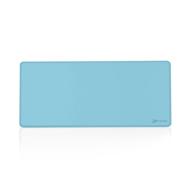 Image of Desk Mat 60x30 cm (11 x 23 inch) Sea Blue | Large Mouse Pad for Office Computer Laptop Keyboard | Waterproof Anti-Slip Rubber Base Desk Mat