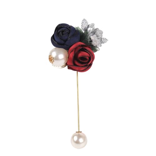 Image of Elegant Floral Brooch Pins for Women, Sweater Shawl Silk Cardigan Lapel Pins, Cardigan Jewelry Suit Shirt Accessory with Crystal CZ Flowers Brooches Pins for Women