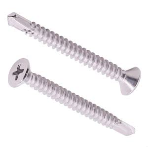 #14 x 2-1/2 pulgadas tornillos autorroscantes acero inox