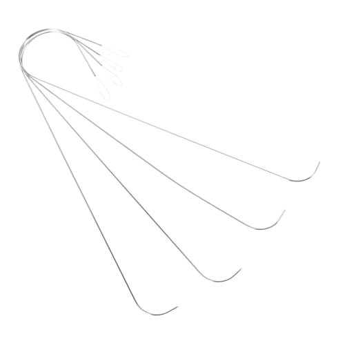 Gogogmee 4pcs Curved Beading Needles Metal Beading Needles for DIY Jewelry Making