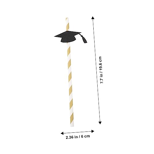 Pitillos de papel negro para graduación 12 pcs miniatura 3