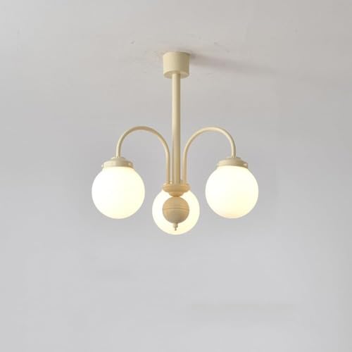Plafonnier en verre blanc au design mid-century pour illuminer votre salle à manger