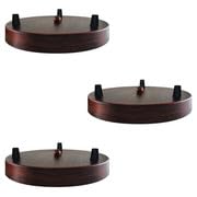 3 Pack Rustic Red Ceiling Rose 3 Outlet 200mm Metal Round Light Fitting Base for Pendant Lamp Holders Modern Ceiling Fixture Plate Canopy Ideal for Stylish Home Lighting and Decorative Hanging Lights — image 1