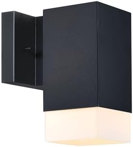 DESIGNERS FOUNTAIN Willowsong 1-Light Black Outdoor Hardwired Wall Light Sconce, 7in W x 10in H x 8.25in E, D317M-10EW-BK