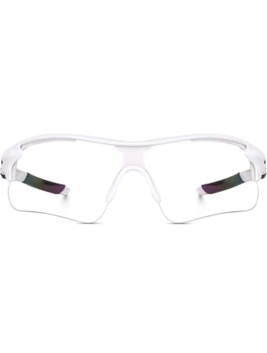 Image of Sports Sunglasses for Men & Women | UV400 Protective Shield Lens | Lightweight Cycling, Running, Driving, Cricket, Fishing & Outdoor Wraparound Sunglasses